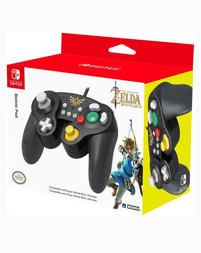 COMANDO Oficial HORI Battle Pad Zelda Com Fios Switch