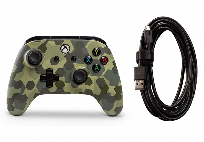 Comando PowerA Enhanced Com Fios Spider Deep Jungle Camo PC | XBOX ONE ...