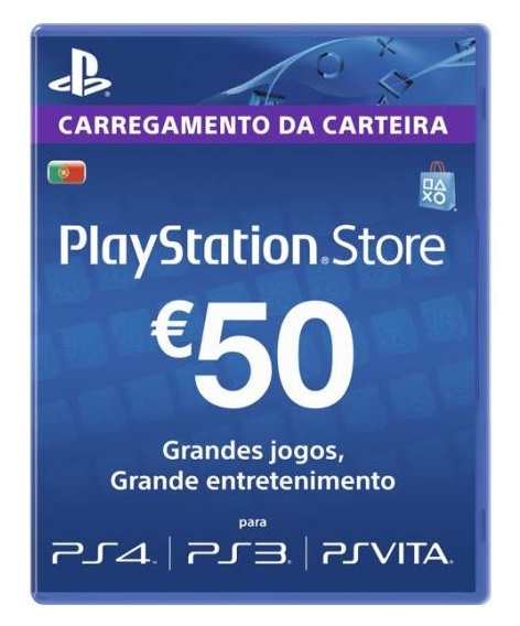 Cartão Presente PLAYSTATION NETWORK €50 (Envio pelo Correio)